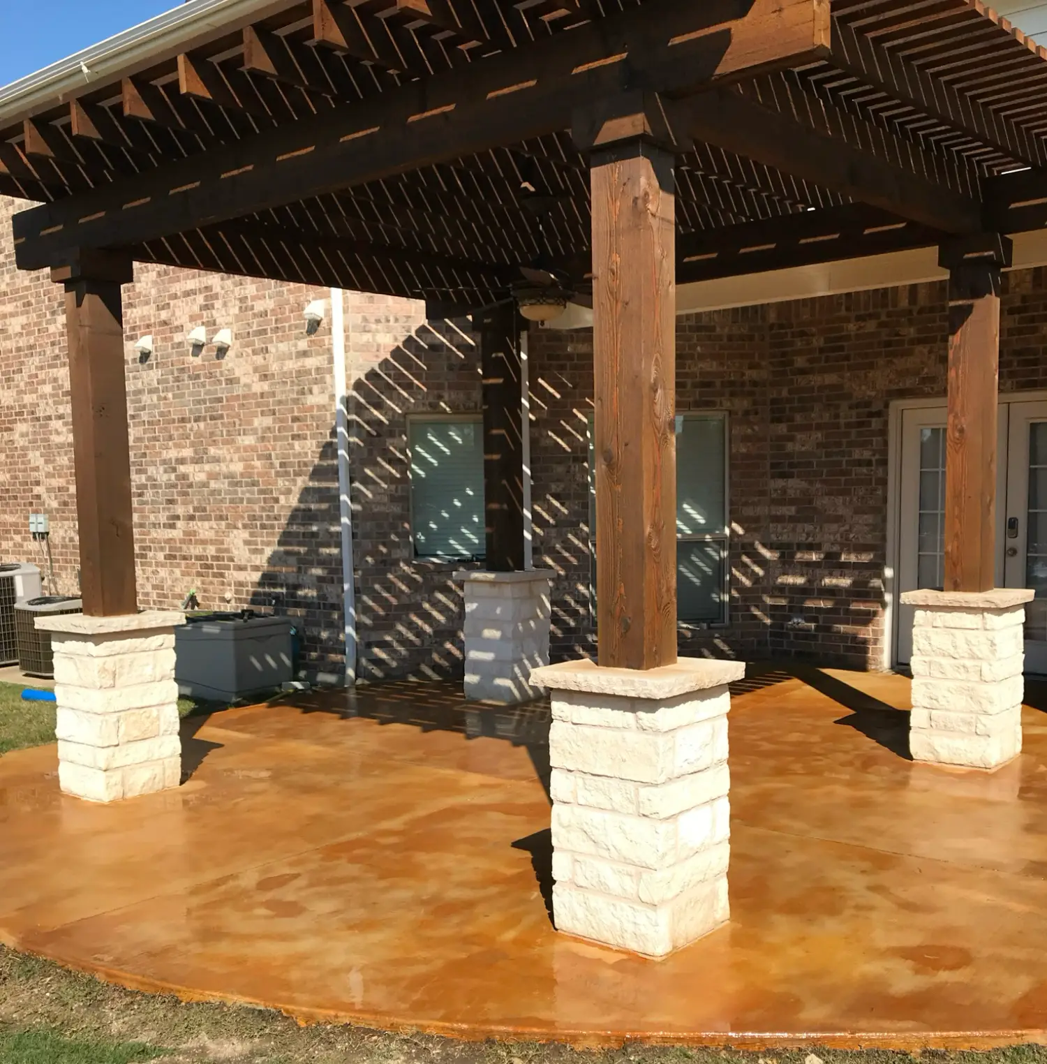 concrete patio floor staining